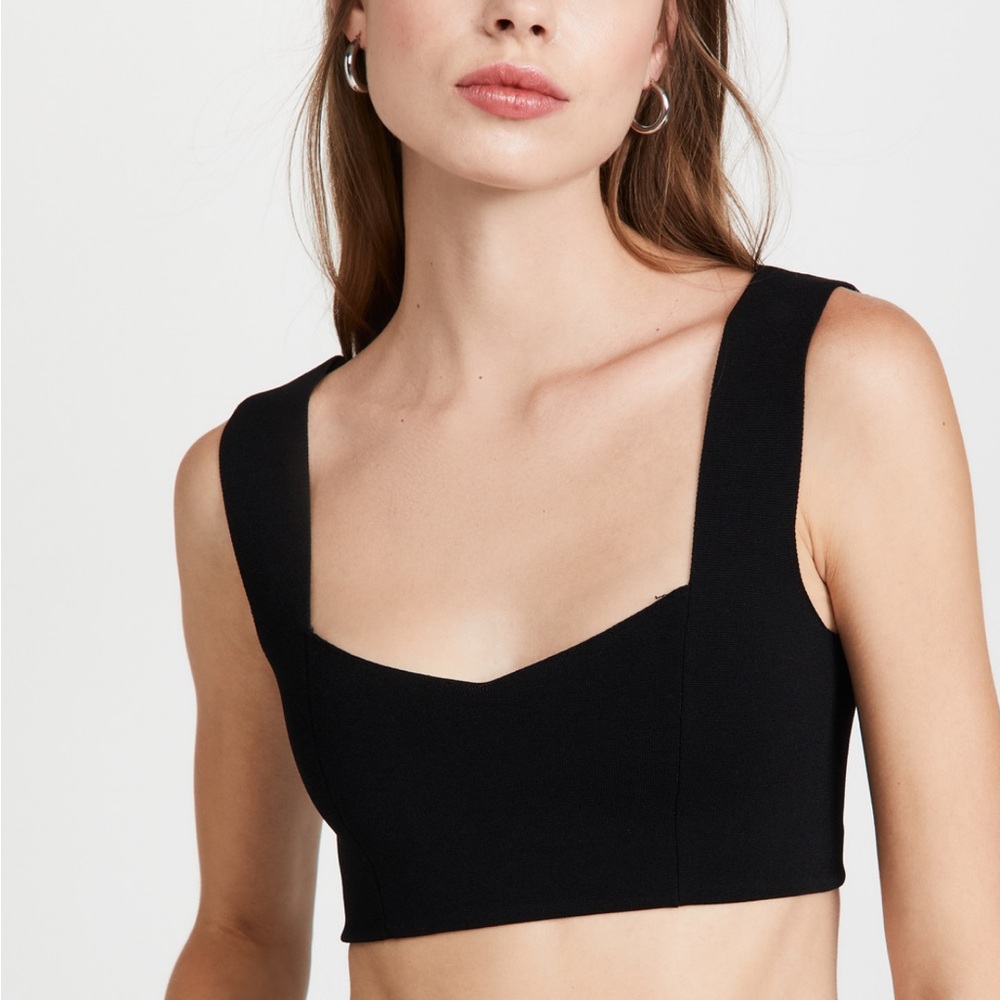 A.L.C. Jordana Compact Knit Bra in Black